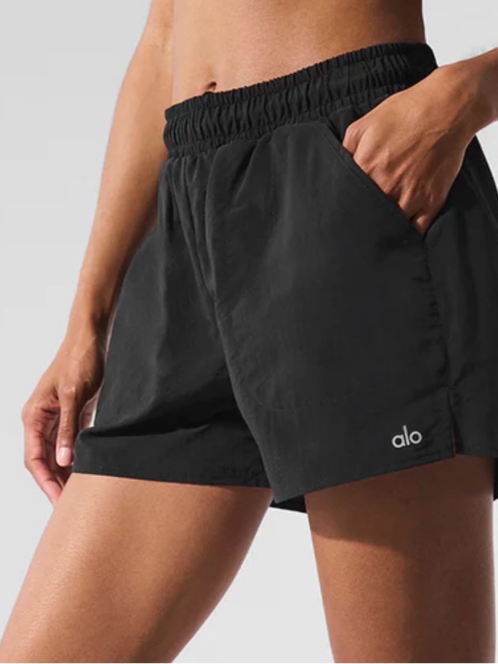 ALO Alumni Yoga Black Athletic Shorts